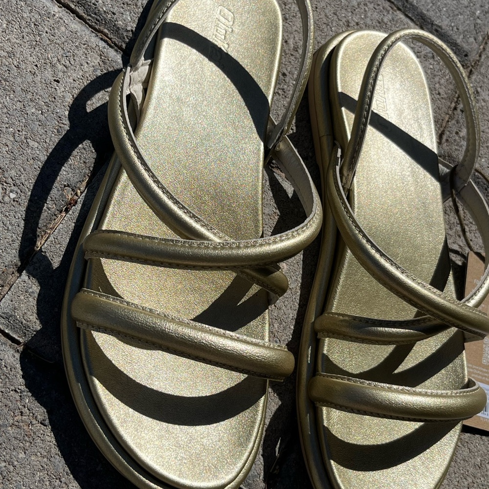 Elegant Gold Strappy Sandals